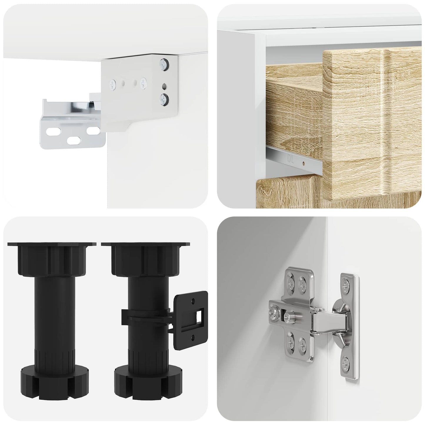 Keukenblok LUCCA 5 pcs Sonoma Eiken Bewerkt hout