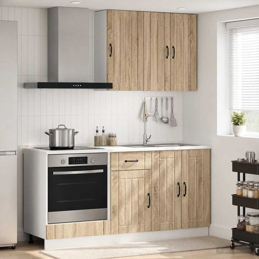 Keukenblok LUCCA 5 pcs Sonoma Eiken Bewerkt hout