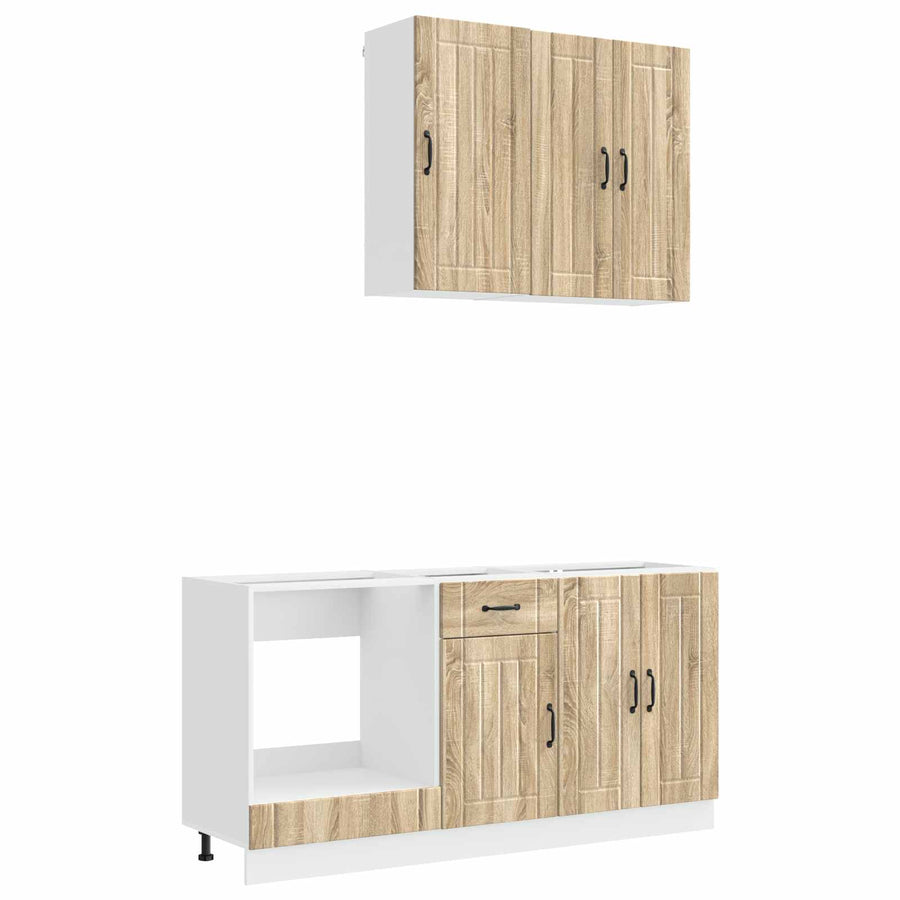 Keukenblok LUCCA 5 pcs Sonoma Eiken Bewerkt hout