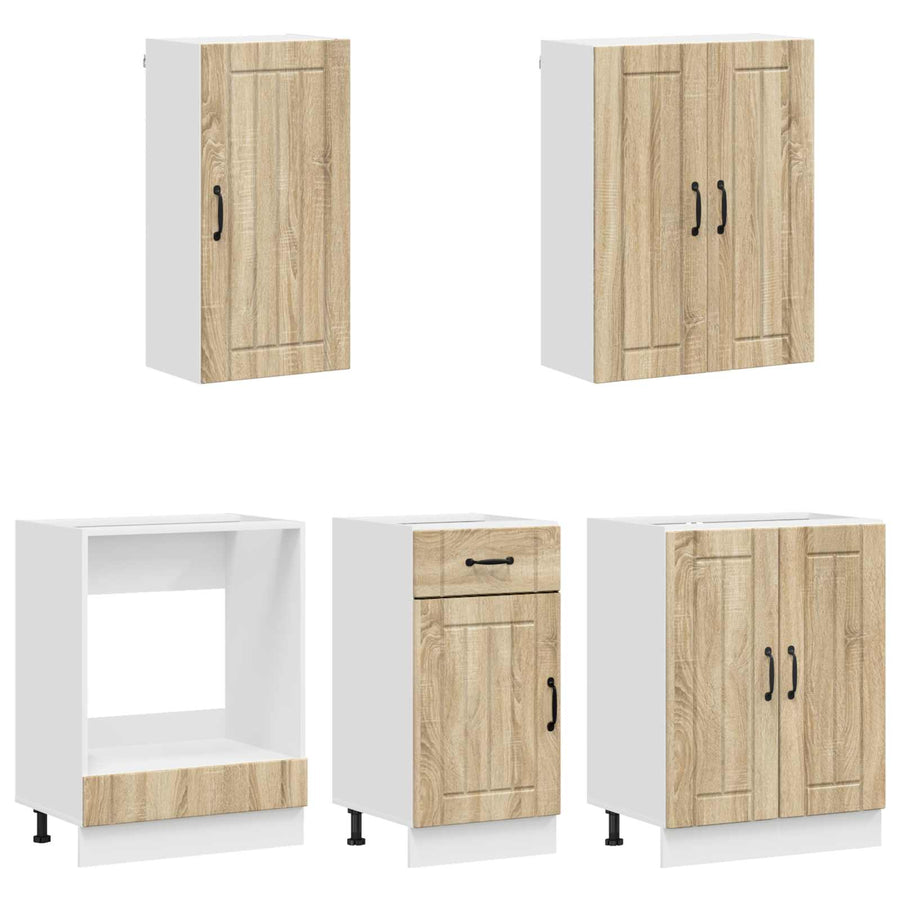 Keukenblok LUCCA 5 pcs Sonoma Eiken Bewerkt hout