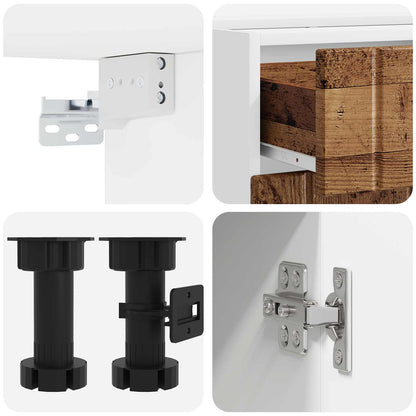 Keukenblok LUCCA 5 pcs Oud hout Bewerkt hout