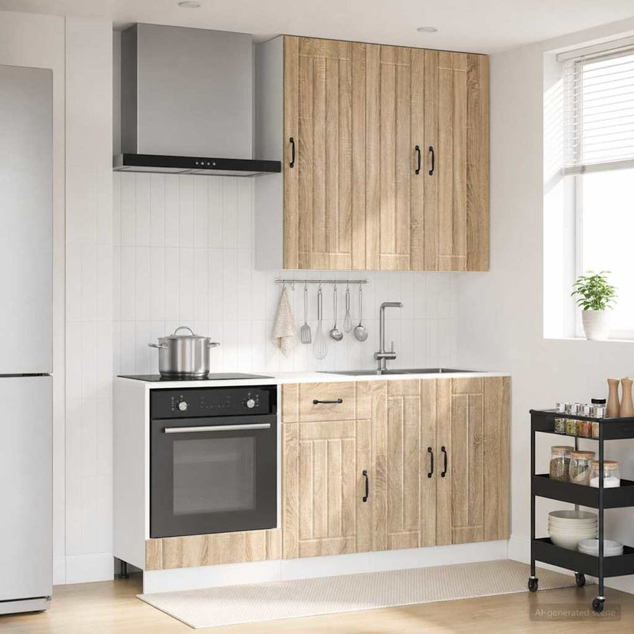 Keukenblok LUCCA 5 pcs Sonoma Eiken Bewerkt hout