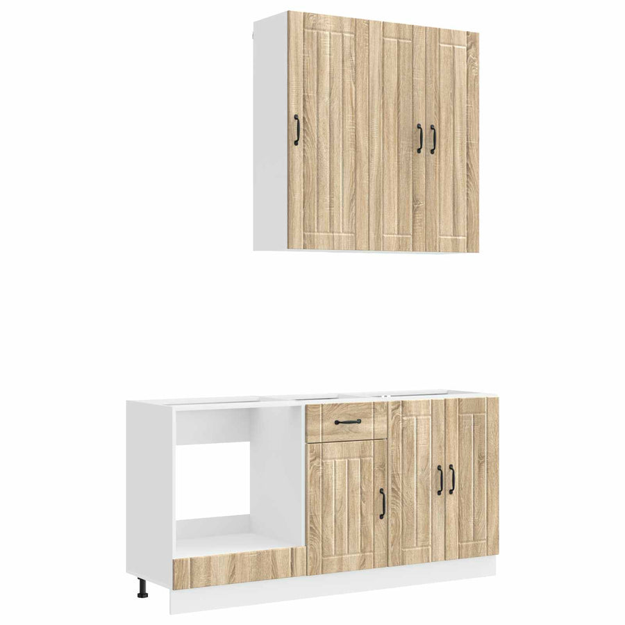 Keukenblok LUCCA 5 pcs Sonoma Eiken Bewerkt hout