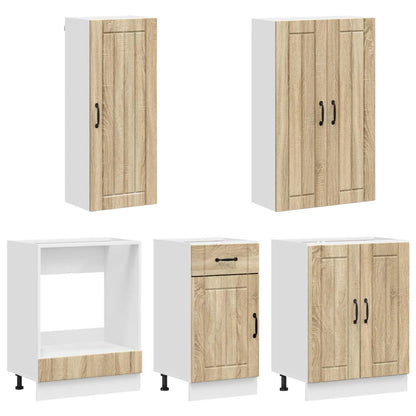 Keukenblok LUCCA 5 pcs Sonoma Eiken Bewerkt hout