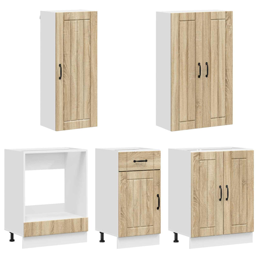 Keukenblok LUCCA 5 pcs Sonoma Eiken Bewerkt hout