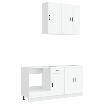 Keukenblok PORTO 5 pcs Wit Bewerkt hout
