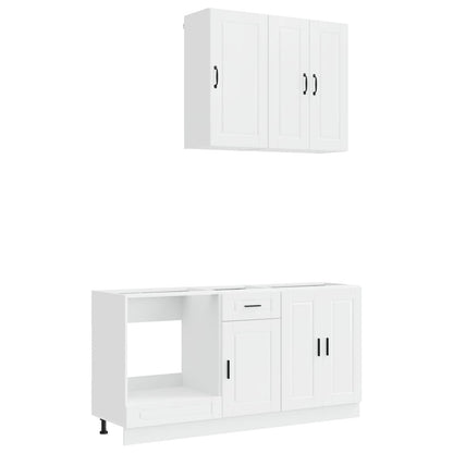 Keukenblok PORTO 5 pcs Hoogglans Wit Bewerkt hout