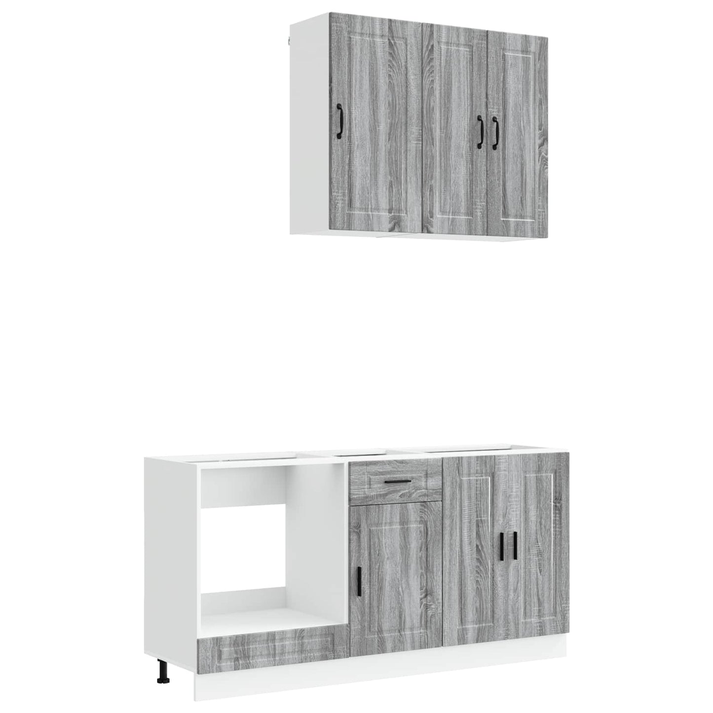 Keukenblok PORTO 5 pcs Grijs Sonoma Bewerkt hout