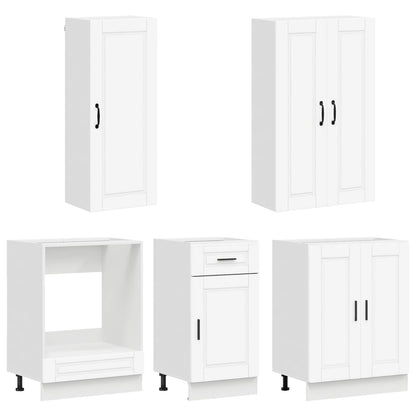 Keukenblok PORTO 5 pcs Wit Bewerkt hout