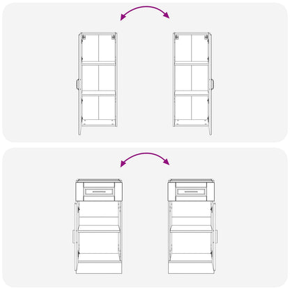Keukenblok PORTO 5 pcs Zwart Bewerkt hout