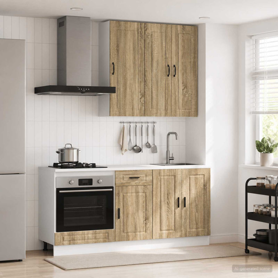 Keukenblok PORTO 5 pcs Sonoma Eiken Bewerkt hout