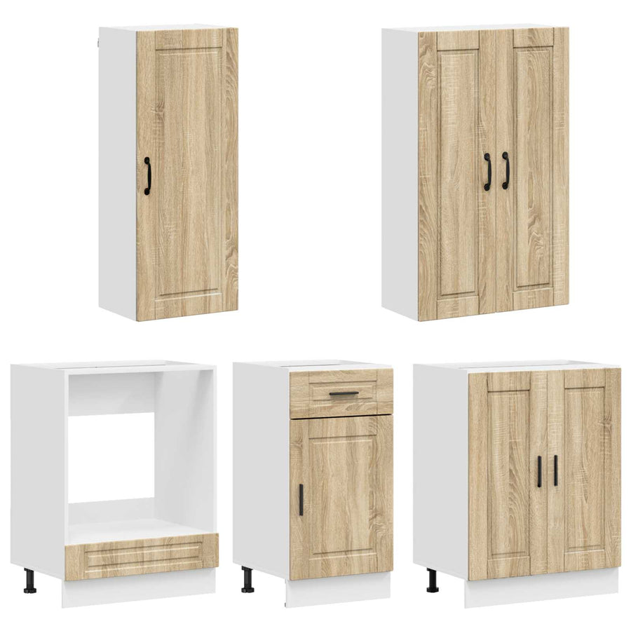 Keukenblok PORTO 5 pcs Sonoma Eiken Bewerkt hout
