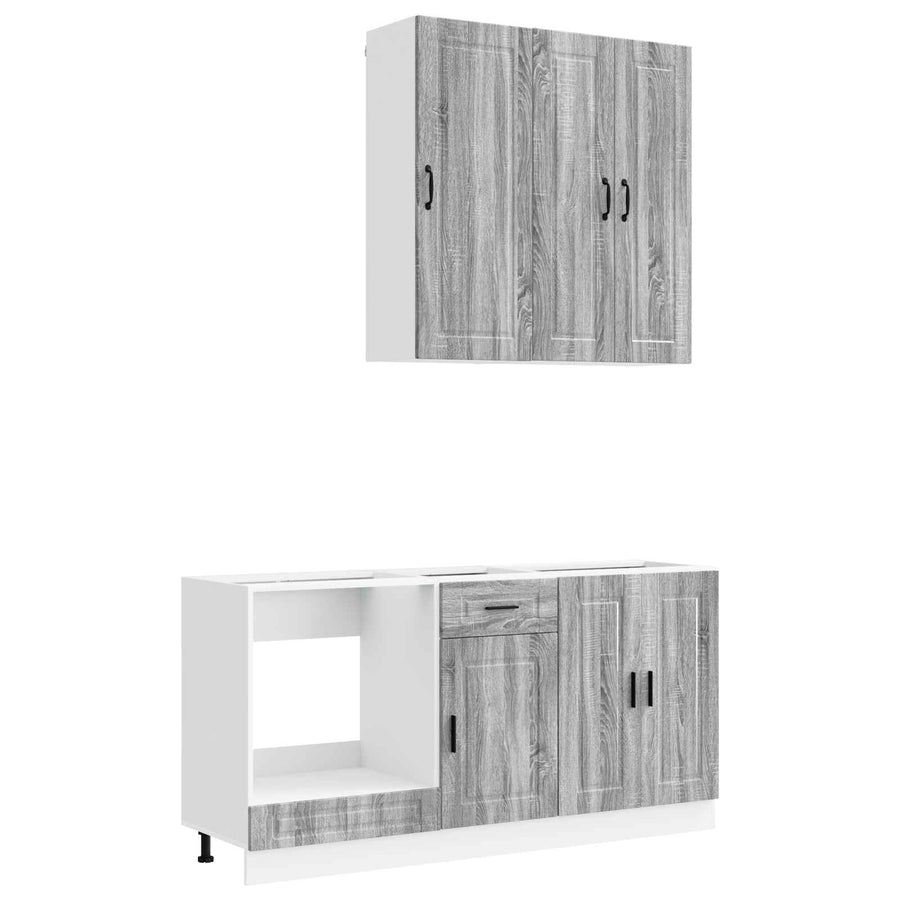 Keukenblok PORTO 5 pcs Grijs Sonoma Bewerkt hout