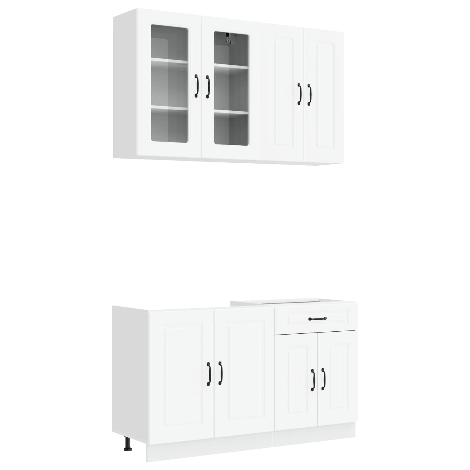 Keukenblok KALMAR 4 pcs Wit Bewerkt hout