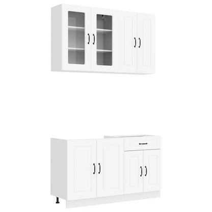 Keukenblok KALMAR 4 pcs Wit Bewerkt hout