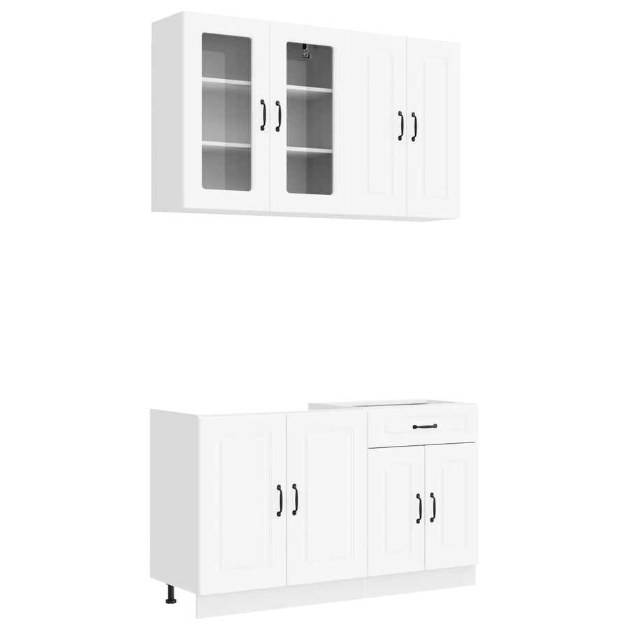 Keukenblok KALMAR 4 pcs Wit Bewerkt hout