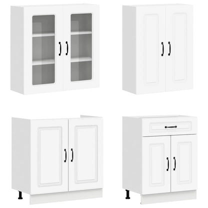 Keukenblok KALMAR 4 pcs Wit Bewerkt hout