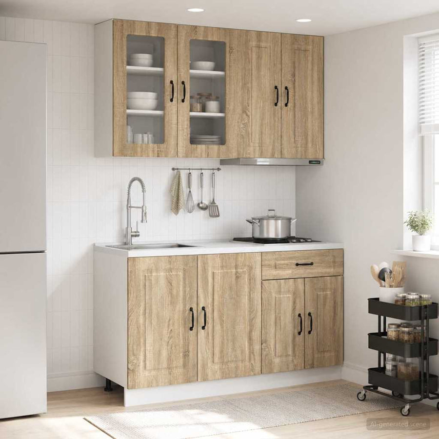 Keukenblok KALMAR 4 pcs Sonoma Eiken Bewerkt hout