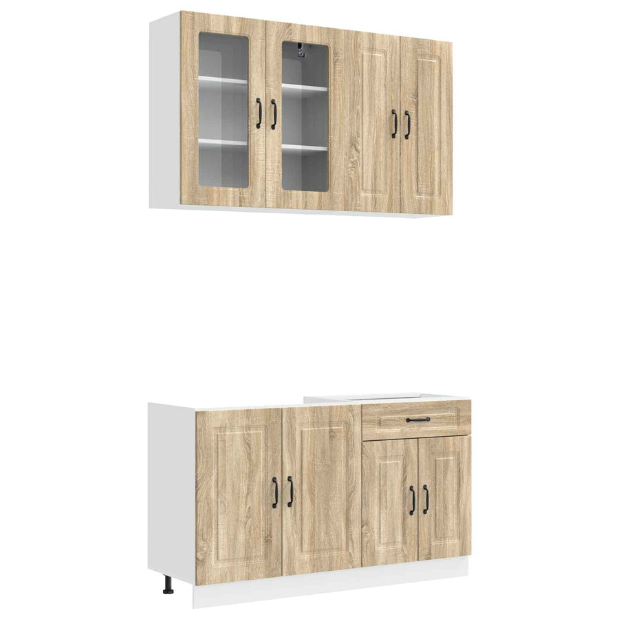 Keukenblok KALMAR 4 pcs Sonoma Eiken Bewerkt hout