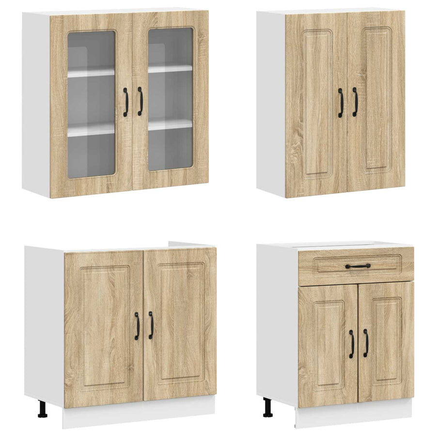 Keukenblok KALMAR 4 pcs Sonoma Eiken Bewerkt hout