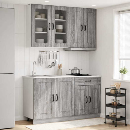 Keukenblok KALMAR 4 pcs Grijs Sonoma Bewerkt hout