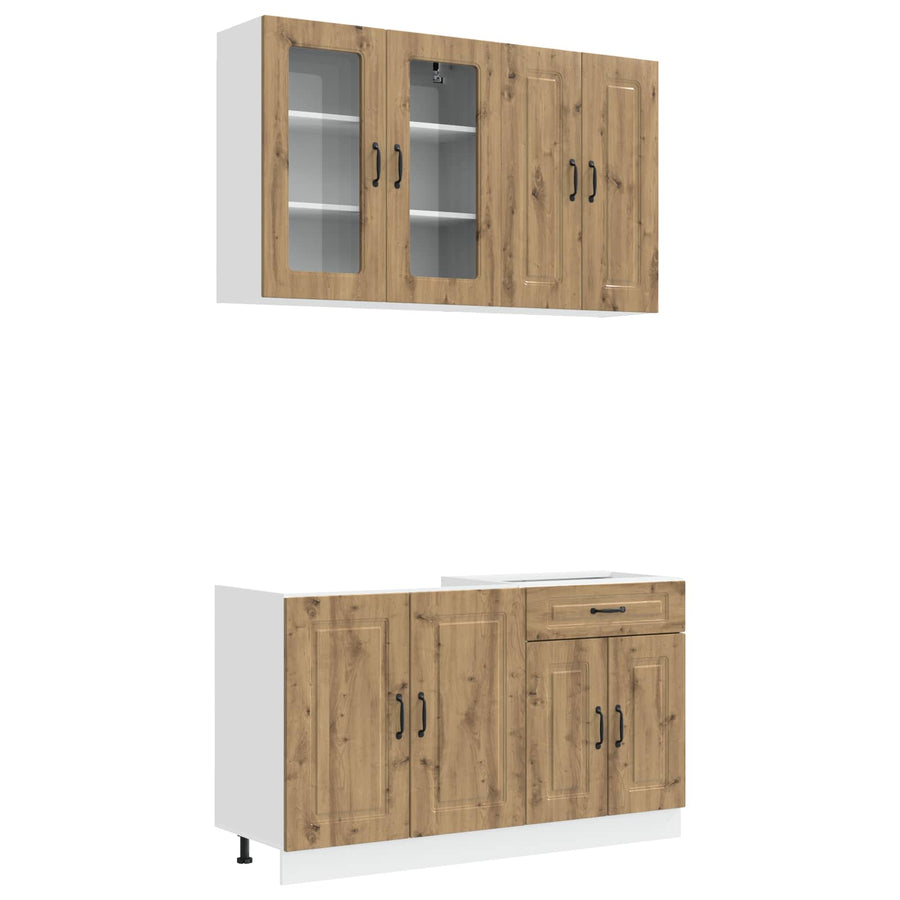 Keukenblok KALMAR 4 pcs Artisanaal eiken Bewerkt hout
