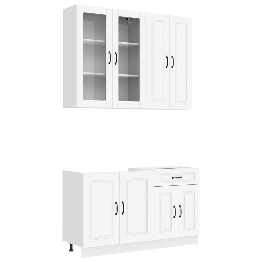 Keukenblok KALMAR 4 pcs Wit Bewerkt hout
