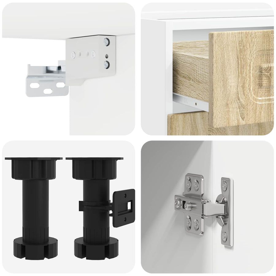 Keukenblok KALMAR 4 pcs Sonoma Eiken Bewerkt hout