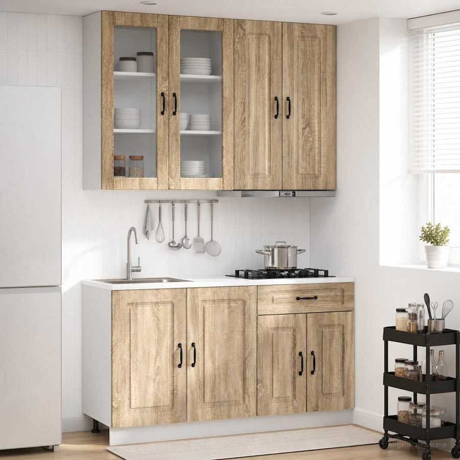 Keukenblok KALMAR 4 pcs Sonoma Eiken Bewerkt hout