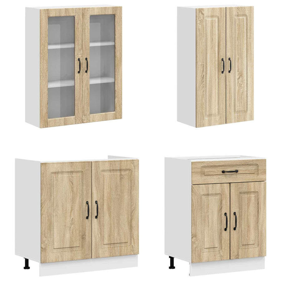 Keukenblok KALMAR 4 pcs Sonoma Eiken Bewerkt hout