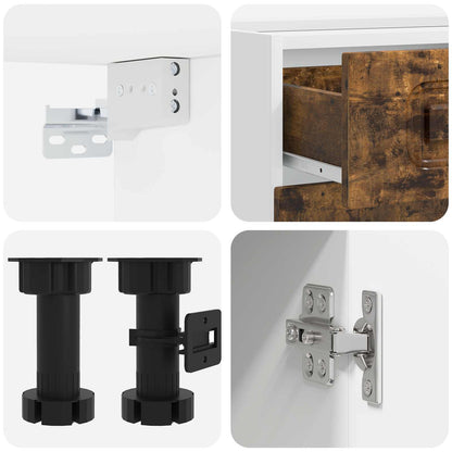 Keukenblok KALMAR 4 pcs Gerookt eiken Bewerkt hout