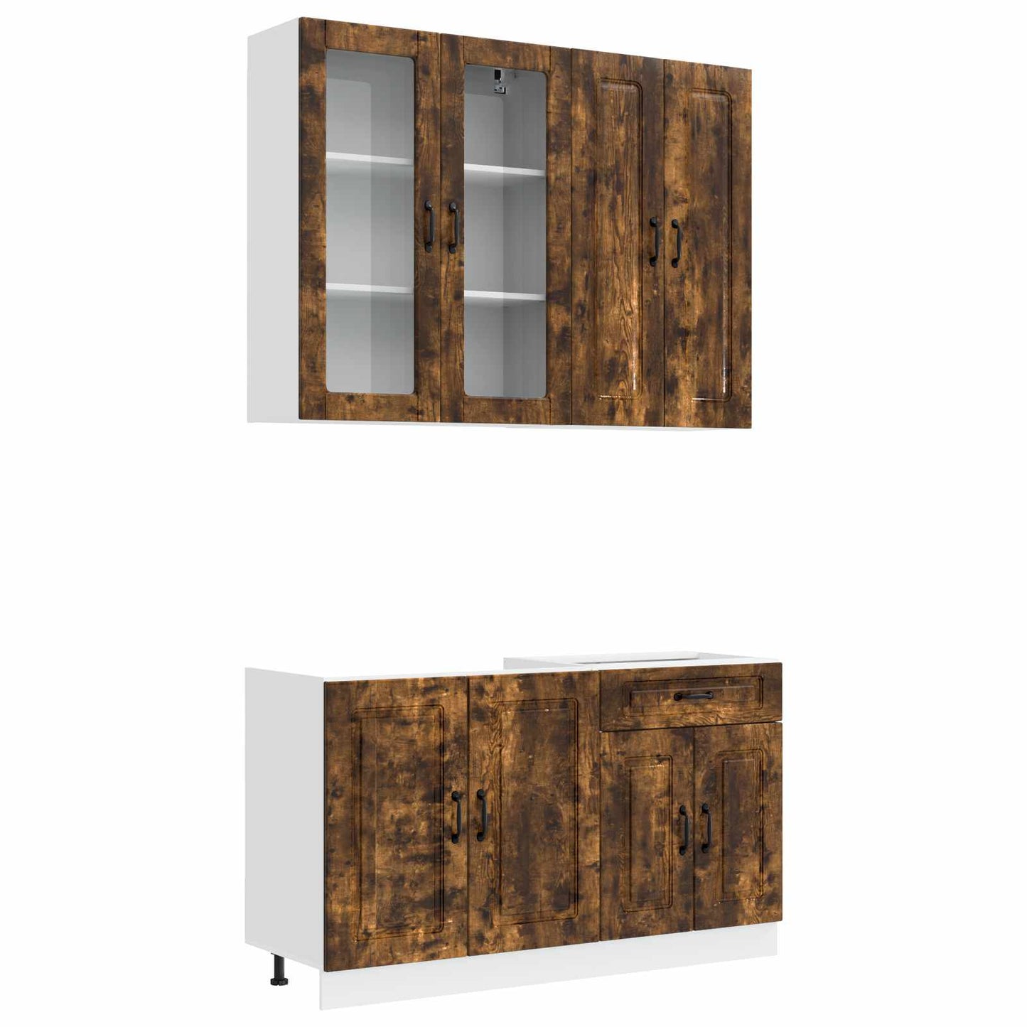 Keukenblok KALMAR 4 pcs Gerookt eiken Bewerkt hout