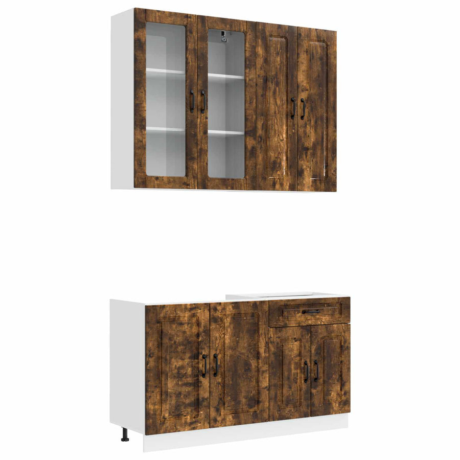 Keukenblok KALMAR 4 pcs Gerookt eiken Bewerkt hout