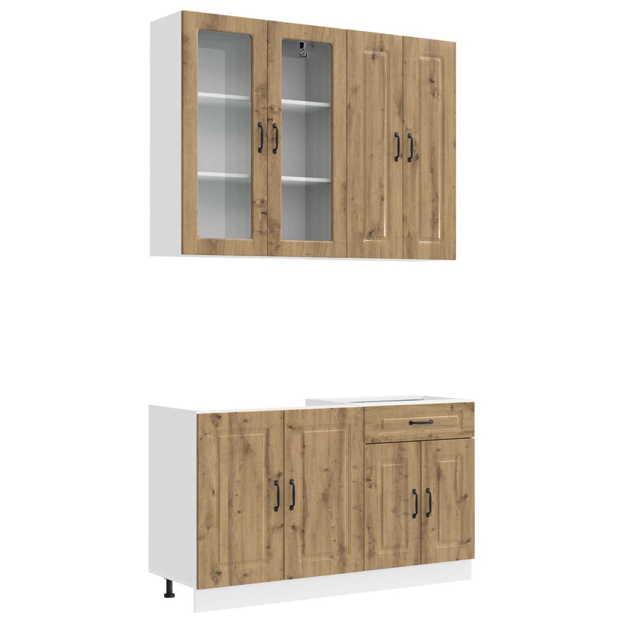 Keukenblok KALMAR 4 pcs Artisanaal eiken Bewerkt hout