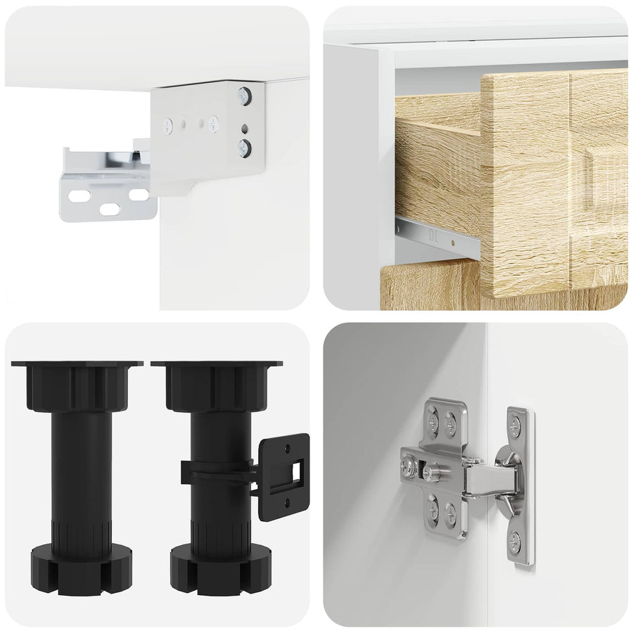 Keukenblok PORTO 4 pcs Sonoma Eiken Bewerkt hout
