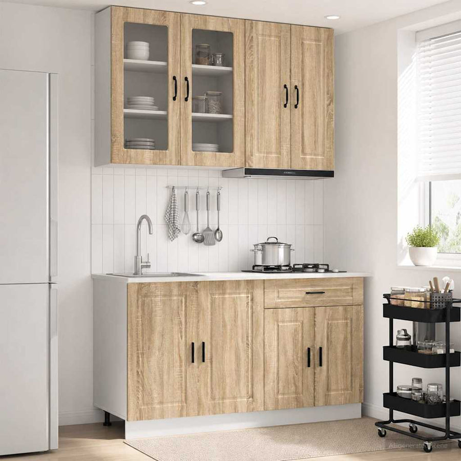Keukenblok PORTO 4 pcs Sonoma Eiken Bewerkt hout