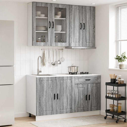 Keukenblok PORTO 4 pcs Grijs Sonoma Bewerkt hout