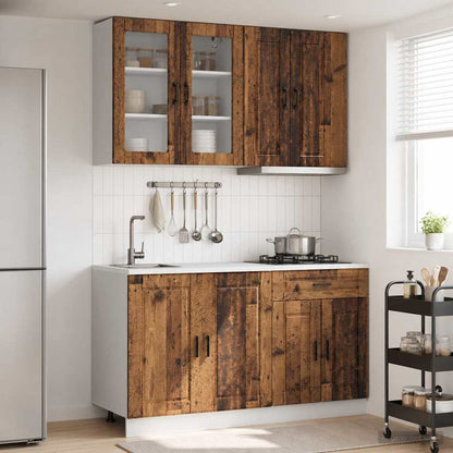 Keukenblok PORTO 4 pcs Oud hout Bewerkt hout