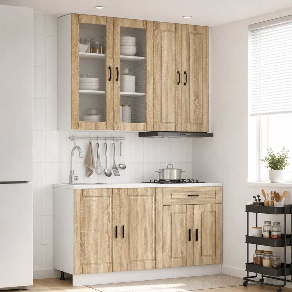 Keukenblok PORTO 4 pcs Sonoma Eiken Bewerkt hout