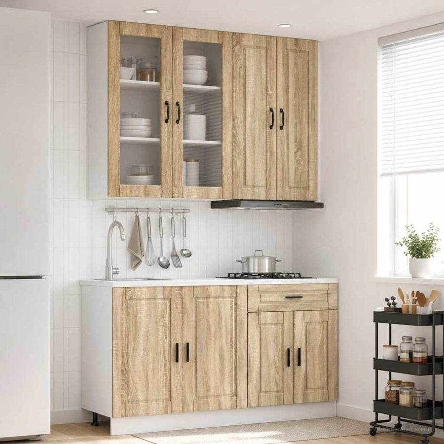 Keukenblok PORTO 4 pcs Sonoma Eiken Bewerkt hout