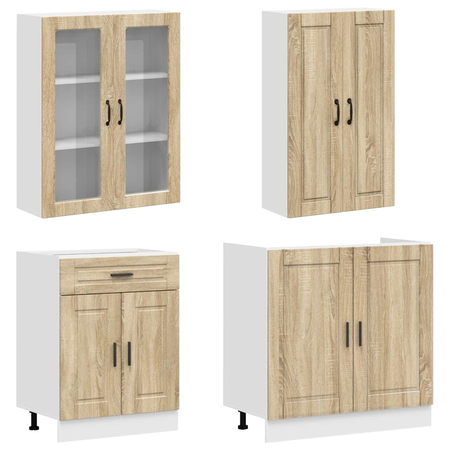 Keukenblok PORTO 4 pcs Sonoma Eiken Bewerkt hout