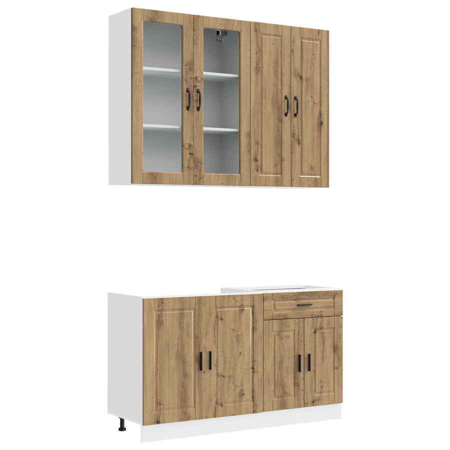 Keukenblok PORTO 4 pcs Artisanaal eiken Bewerkt hout