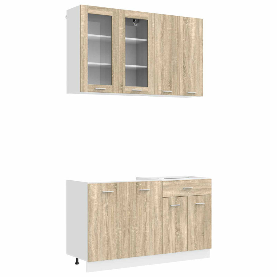 Keukenblok LYON 4 pcs Sonoma Eiken Bewerkt hout