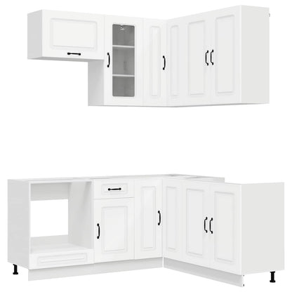 Keukenblok KALMAR 8 pcs Wit Bewerkt hout