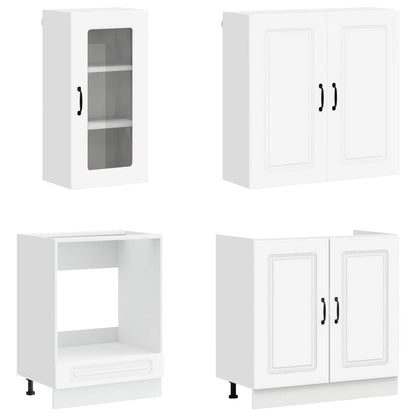 Keukenblok KALMAR 8 pcs Wit Bewerkt hout