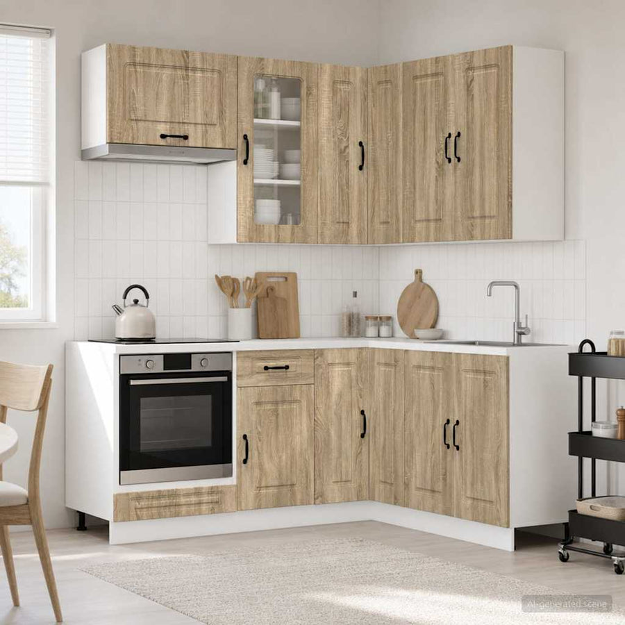 Keukenblok KALMAR 8 pcs Sonoma Eiken Bewerkt hout