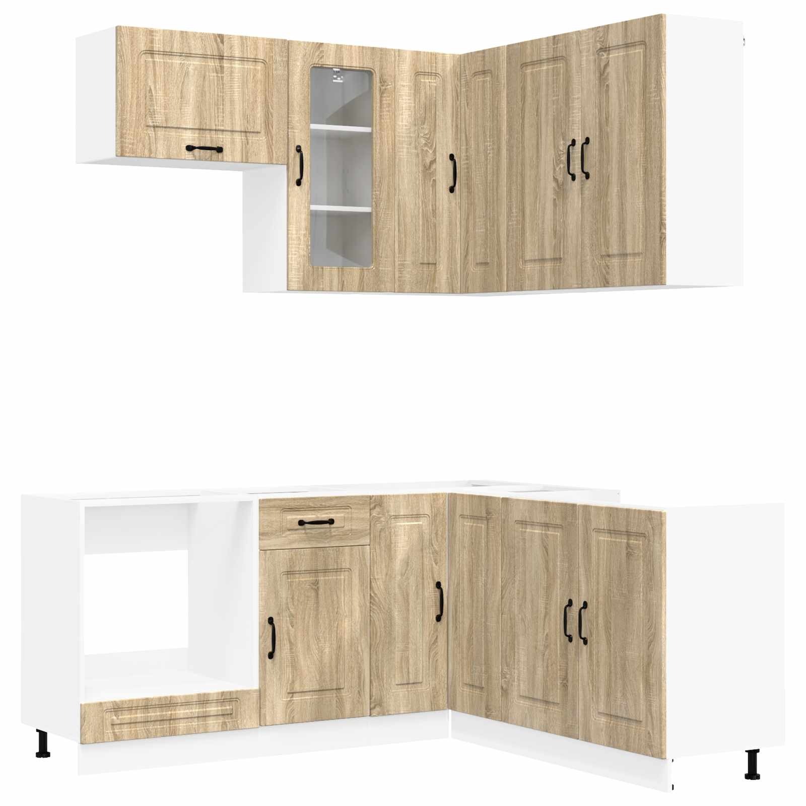 Keukenblok KALMAR 8 pcs Sonoma Eiken Bewerkt hout