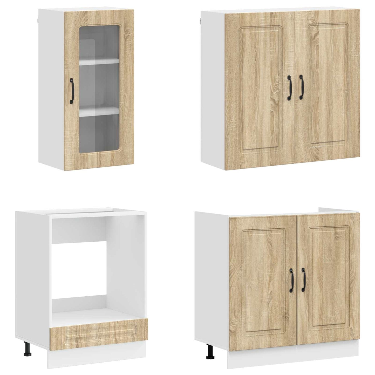 Keukenblok KALMAR 8 pcs Sonoma Eiken Bewerkt hout