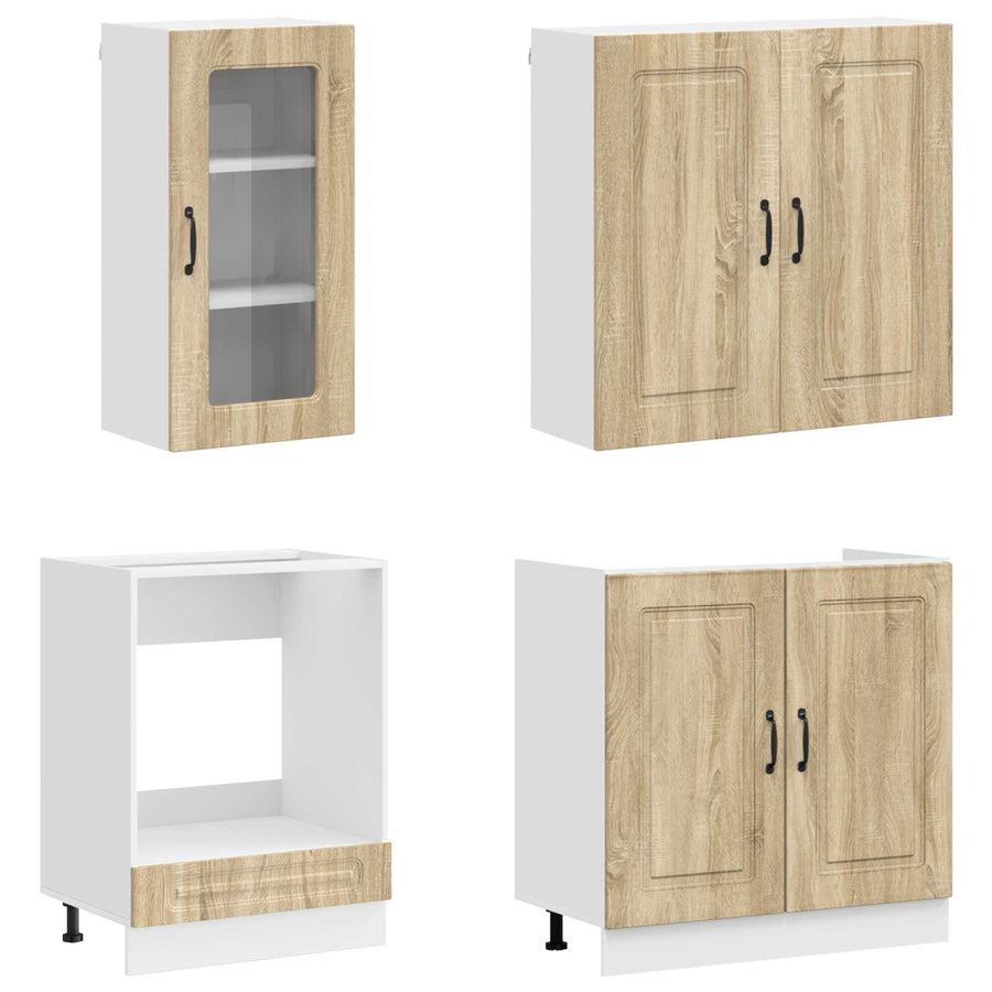 Keukenblok KALMAR 8 pcs Sonoma Eiken Bewerkt hout