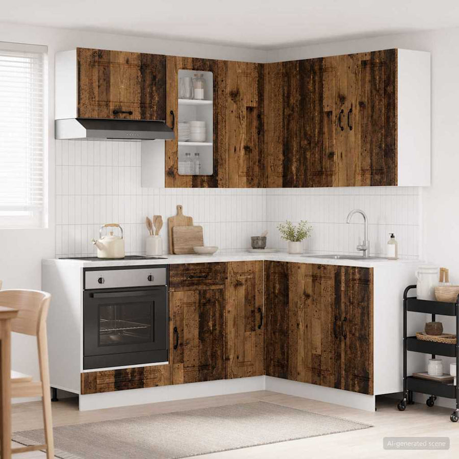 Keukenblok KALMAR 8 pcs Oud hout Bewerkt hout